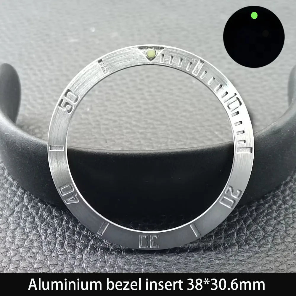 38mm x 30.6mm Sloped Ceramic Bezel GMT and Diving Watch Insert for 40mm Men's Watch Replacement Watch Bezel Inserts