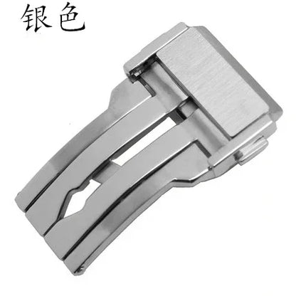 Watch strap with stainless steel buckle, 20mm 22mm 24mm, for HUBLOT fusion classic big bang king power series, folding clasp