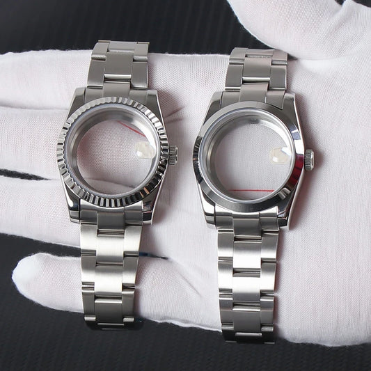 Accessori per orologi NH35, cassa per orologio da 36mm/39mm in acciaio inossidabile per Seiko NH35 NH38 NH36, movimento da 28.5mm, quadrante Datejust Oyster, parti