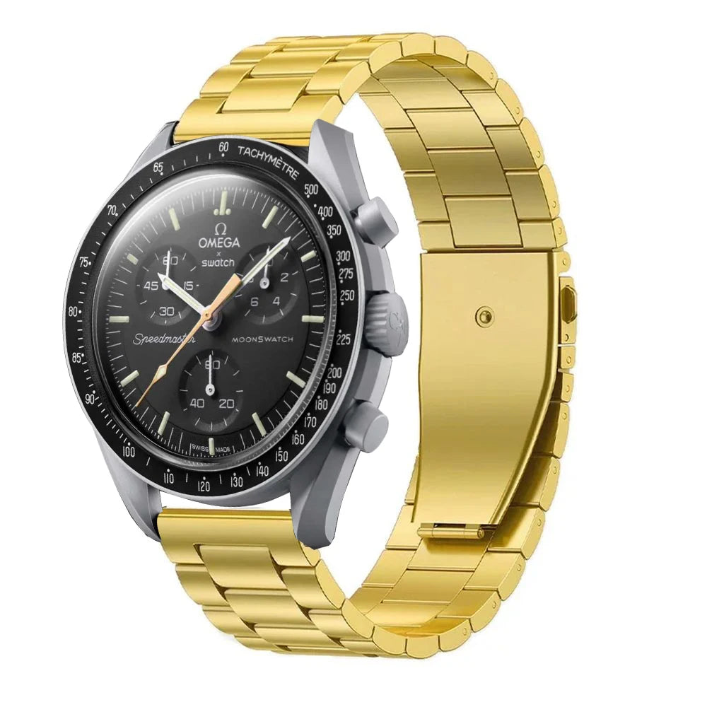 Cinturino in acciaio inox da 20 mm per Omega X Swatch Joint MoonSwatch, fibbia pieghevole in metallo, accessorio per MoonSwatch
