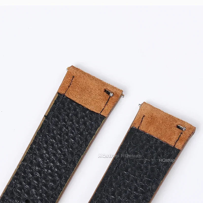 Bracelet de montre en cuir véritable suédé pour Seiko, Vintage, couture faite à la main, pour Rolex 18mm 19mm 20mm 22mm 24mm