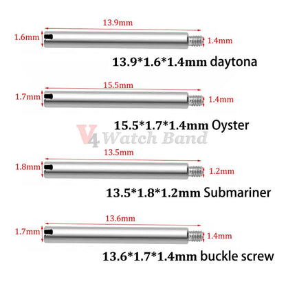 Vis de bracelet de montre en acier inoxydable, pour Rolex pour sous-marin Oyster pour Daytona One Word, tige de vis, accessoires de boucle de montre