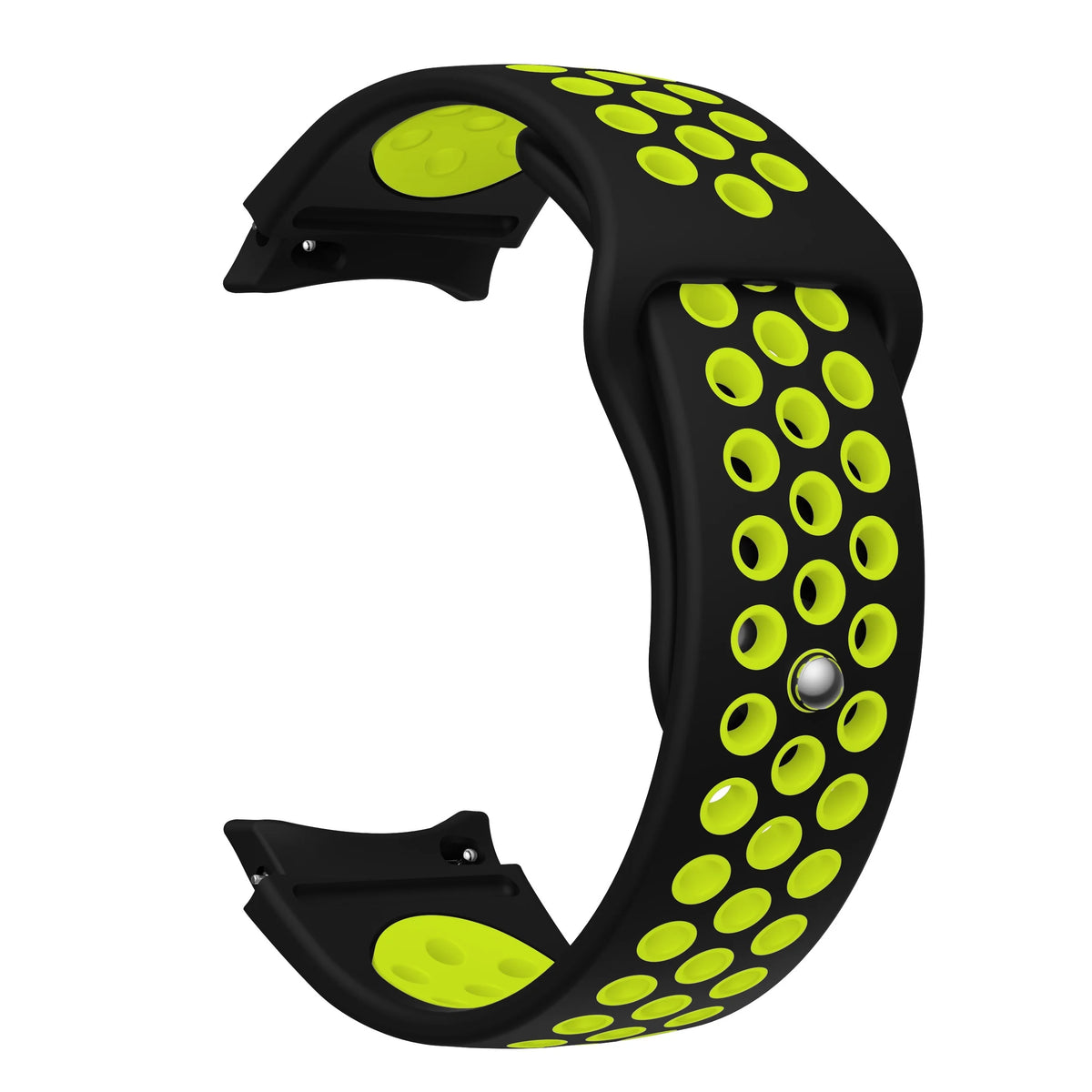 Sport-Uhrenarmband aus Silikon mit atmungsaktiven Löchern, zweifarbig, für Samsung Galaxy Watch 7/FE/6/5/4, atmungsaktives Sport-Design