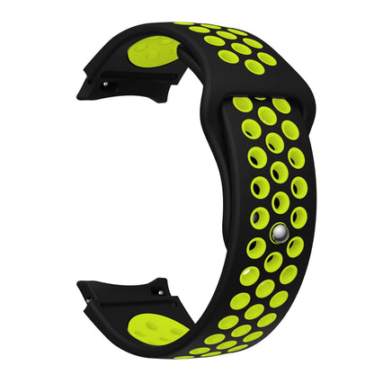 Sport-Uhrenarmband aus Silikon mit atmungsaktiven Löchern, zweifarbig, für Samsung Galaxy Watch 7/FE/6/5/4, atmungsaktives Sport-Design