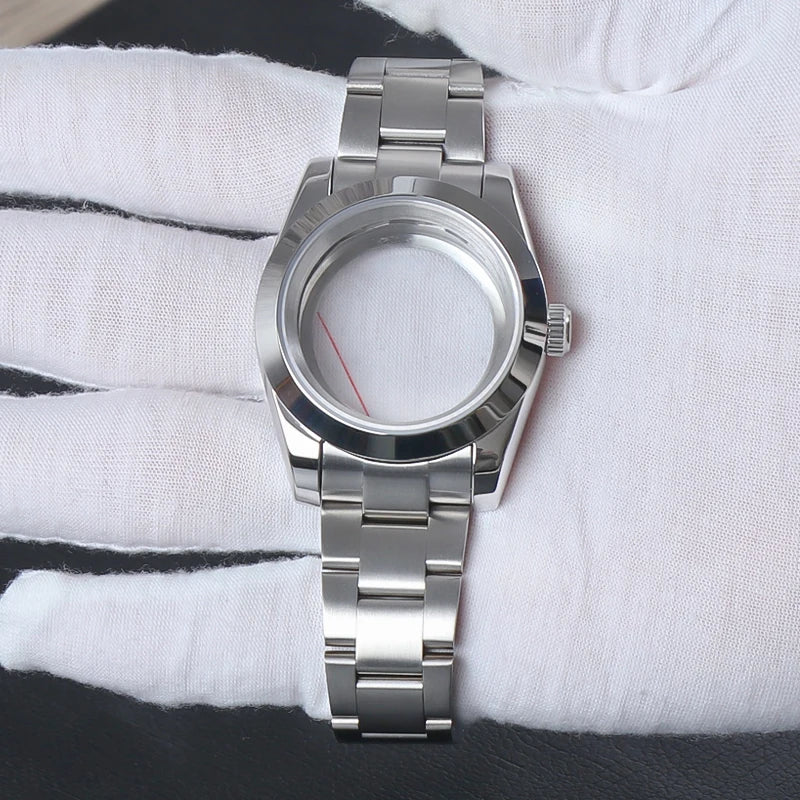 NH35 Watch Accessories, 36mm/39mm Stainless Steel Watch Case for Seiko NH35 NH38 NH36, 28.5mm Movement, Datejust Oyster Dial, Parts