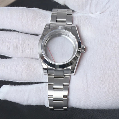 NH35 Watch Accessories, 36mm/39mm Stainless Steel Watch Case for Seiko NH35 NH38 NH36, 28.5mm Movement, Datejust Oyster Dial, Parts