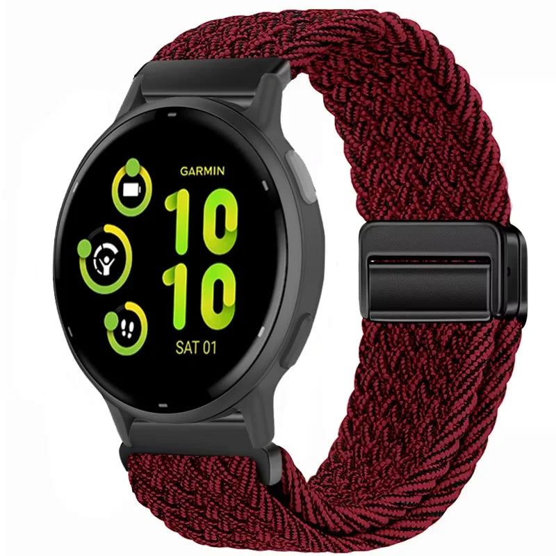 Bracelet magnétique en Nylon, 20mm 22mm, pour Garmin Forerunner 970 570 165 55 965 265/Venu 3, Bracelet de sport Garmin Active 6 5 Correa