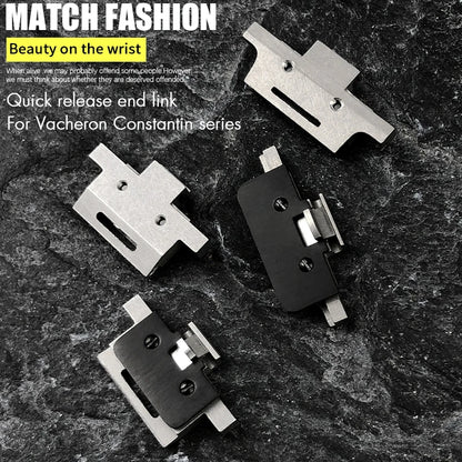 Watch band with integrated metal inserts, Quick release replacement strap for Vacheron Constantin Overseas Automatic VC4500V/5500v
