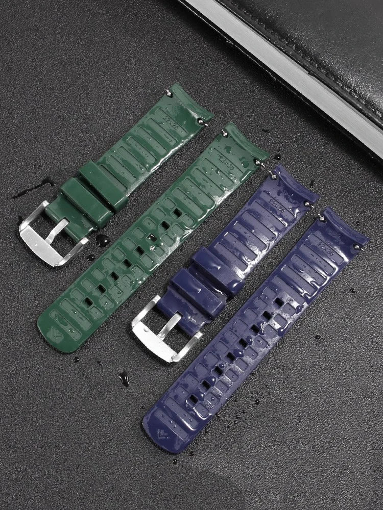 Mido美度表Multifort TV系列M049.526专用防水橡胶表带，22mm，M049弧形接口，硅胶手表配件