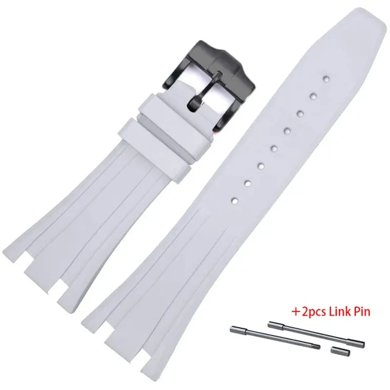 Bracelet en caoutchouc 26mm 27mm pour Bracelet de remplacement étanche AP Royal Oak pour Bracelet de montre en Silicone souple GA2100 GA-2110 avec goupille de liaison