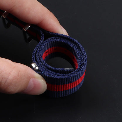 Cinturino per orologio in nylon intrecciato passante singolo da 14 mm, 16 mm, 18 mm, 20 mm, 22 mm, in tela, per uomo e donna, stile militare e sportivo