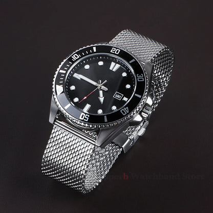 Bracelet de montre en acier inoxydable tissé milanais, bracelet de montre, Rolex, Omega, IWC, 18mm, 20mm, 22mm, 1.0mm, 0.6mm, haute qualité