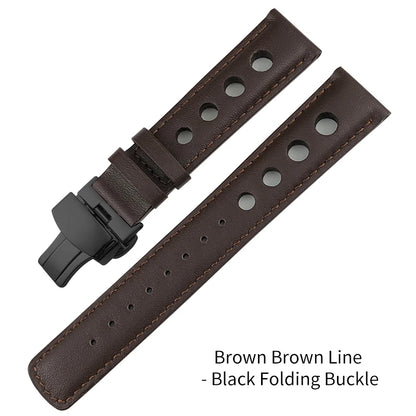 Bracelet de montre en cuir véritable pour hommes, 20mm, boucle papillon, pour Tissot T91 Racing Sports 1853 PRS516 T044