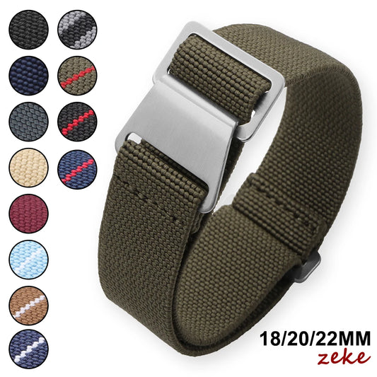Cinturini per orologi in nylon da 18/20/22 mm, elastici traspiranti in paracadute, delicati sulla pelle, per Rolex Water Ghost per Omega per cinturino Tudor