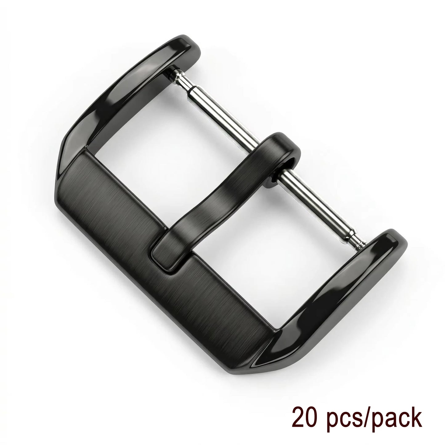 Stainless Steel Watch Band Buckle, 20 Pcs Brushed Middle Clasp, Silver Gold Black Watch Accessories 16 18 20 22mm Wholesale