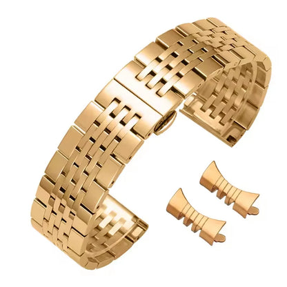 Cinturino in acciaio inossidabile argento 20mm 21mm 22mm 18mm 19mm per Tissot T006 MIDO classico Oris Seiko presage cinturino per orologio con estremità curva