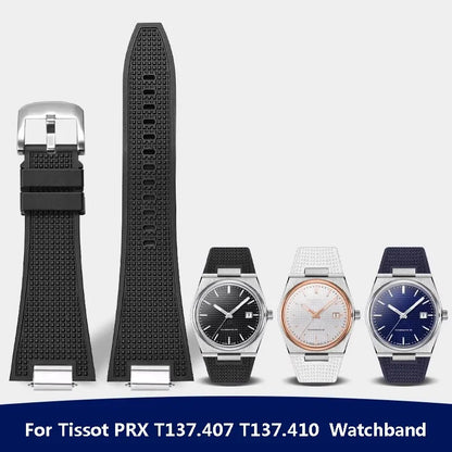 Men's Quick Release Silicone Watch Strap, Fluororubber Strap, for Tissot Store X, T137.407, T137.410, High Quality, 27mm
