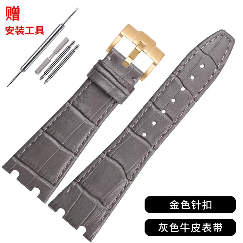 Bracelet de montre en cuir véritable pour Audemars Piguet Royal Oak Offshore AP 15400/15500/26331, Bracelet de remplacement pour hommes et femmes, 26mm