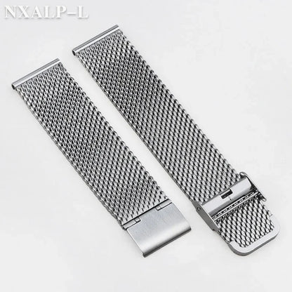 Bracelet de montre en acier inoxydable, boucle en maille milanaise 1.0, 18mm 20mm 22mm 24mm, Bracelet de 3mm d'épaisseur pour DW pour Omega