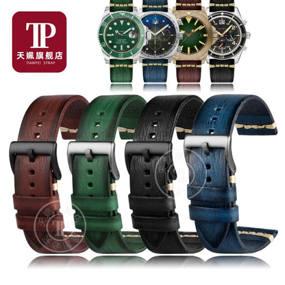 Cinturino per orologio in vera pelle, per Galaxy Tissot Timex Omega Panerai IWC, 20mm 22mm 24mm