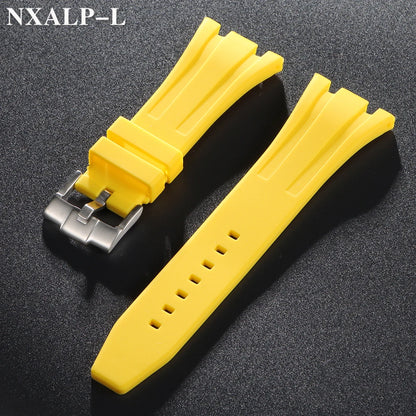 Rubber and silicone watch strap, 26mm 27mm 28mm 30mm, for AP Royal Oak Offshore 15400 26470 15703, accessory for GA2100 strap