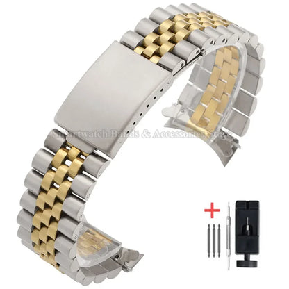 Bracelet de montre en métal à extrémité incurvée, 13/17/18/19/20/21/22mm, pour Rolex pour DATEJUST, Bracelet de luxe pour hommes jubilé