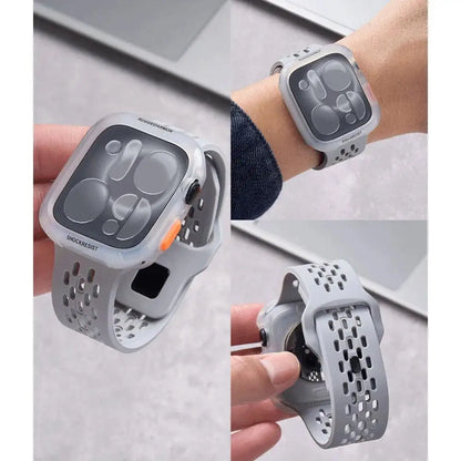 TPU Protective Case + Silicone Sport Straps for Apple Watch Ultra 3 2 49mm S11 S10 46mm 42mm 45mm 44mm 41mm 40mm for iWatch 9 8 SE