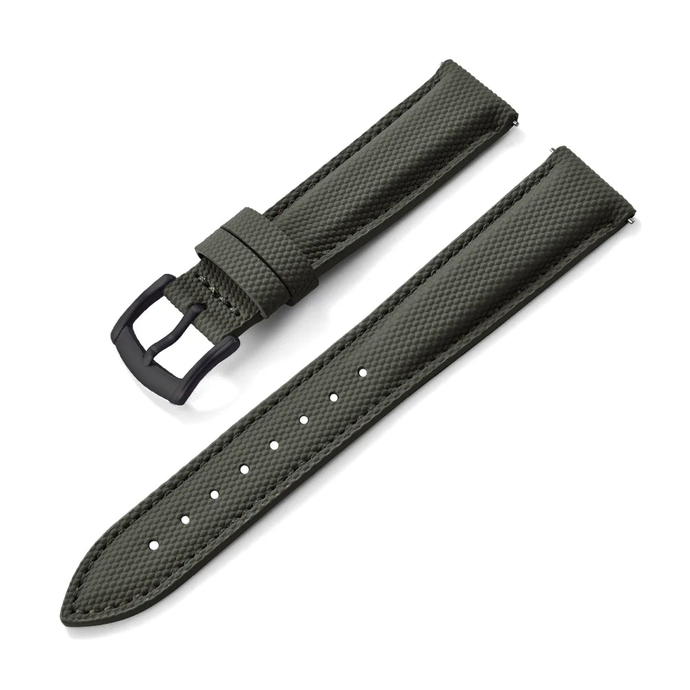 New Sailcloth Coated Sport Watch Strap 18/19/20/22mm Quick Release Waterproof Wristband for Huawei/Samsung Smartwatch Accessories