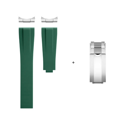 FKM fluoroelastomer watch strap, cut to size, 20/21/22mm, for Rolex Submariner GMT DAYTONA YachtMaster Datejust Sea-Dweller Series