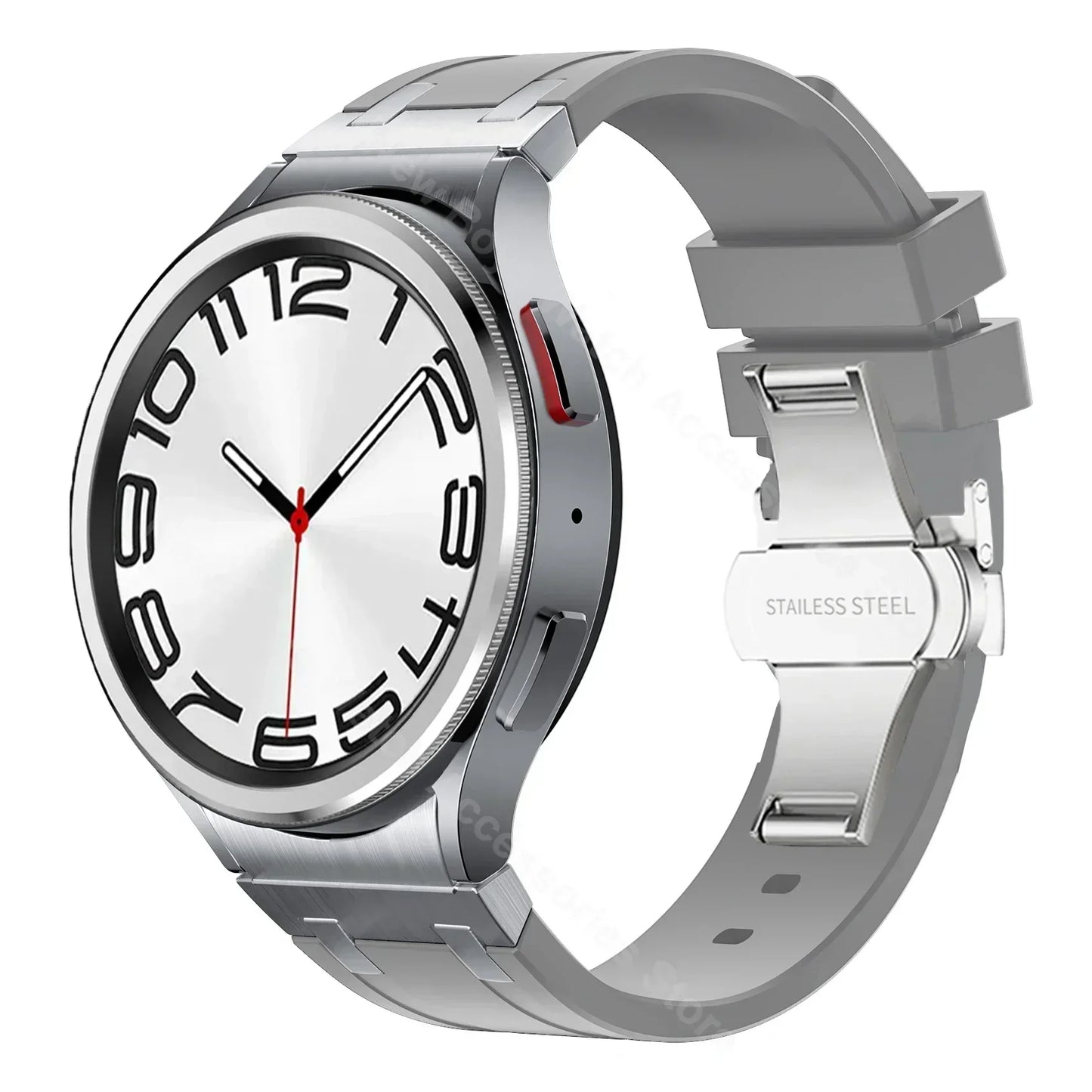 Bracelet de sport en silicone sans interstice pour hommes, compatible Samsung Galaxy Watch 7 40mm 44mm, 6 4 Classic 46 47mm, 42 43mm, 5 Pro 45mm