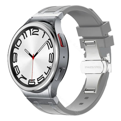 Bracelet de sport en silicone sans interstice pour hommes, compatible Samsung Galaxy Watch 7 40mm 44mm, 6 4 Classic 46 47mm, 42 43mm, 5 Pro 45mm
