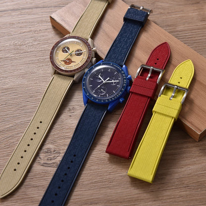 Cinturino per orologio in gomma a mosaico FKM di alta qualità, cinturini per orologio a sgancio rapido da 20 mm/22 mm, cinturino per immersioni morbido e impermeabile