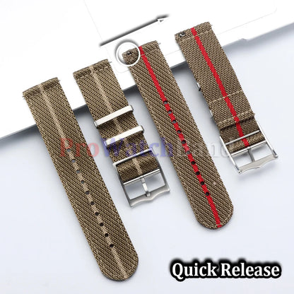 Cinturini per orologi in nylon a sgancio rapido per Rolex, Tudor, 20 mm, 22 mm, cinturino in tessuto per Seiko, cinturino sportivo