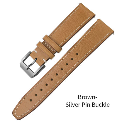 Bracelet de montre en cuir véritable pour hommes, à dégagement rapide, 19mm 20mm 21mm 22mm, pour IWC Portugieser Pilot montres Portofino, bracelet de montre en cuir de vache