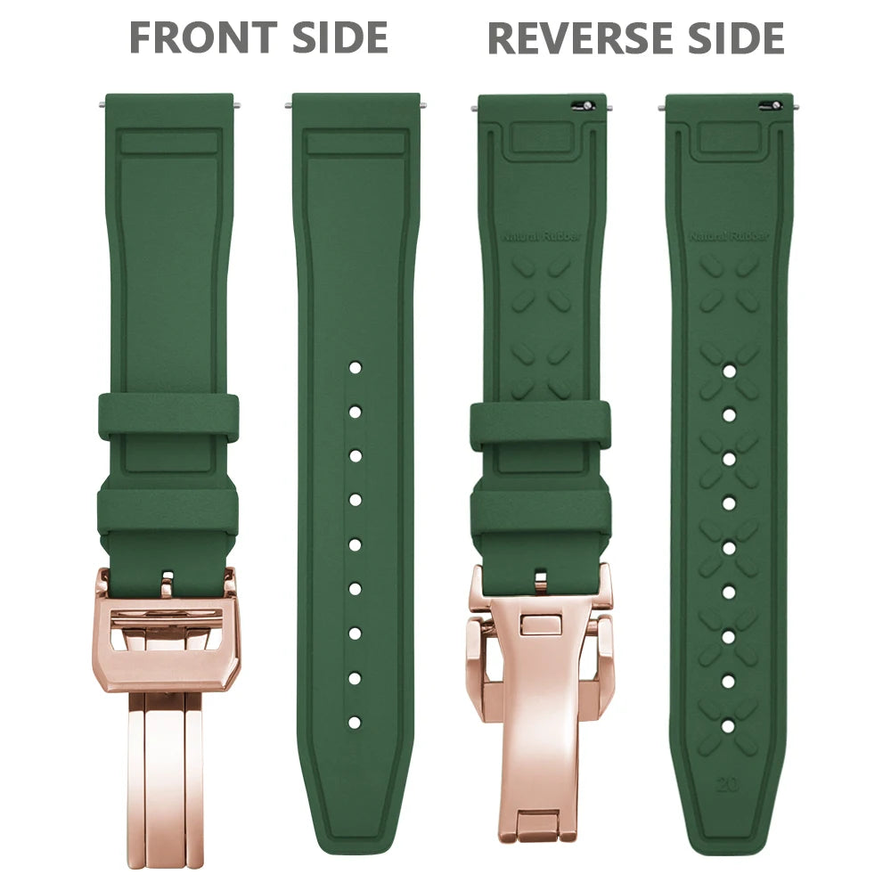 Bracelet en caoutchouc FKM 20mm 21mm 22mm pour montre IWC PILOT Portugal PORTOFINO, bracelet de plongée à libération rapide, montre connectée pour Huawei