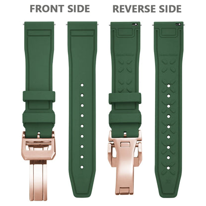Bracelet en caoutchouc FKM 20mm 21mm 22mm pour montre IWC PILOT Portugal PORTOFINO, bracelet de plongée à libération rapide, montre connectée pour Huawei