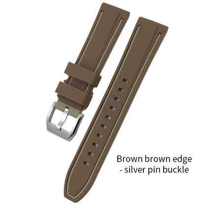 Bracelet de montre en silicone coloré pour IWC Omega Longines Tudor Breitling, bracelet de montre en caoutchouc souple, haute qualité, 19mm, 20mm, 21mm, 22mm