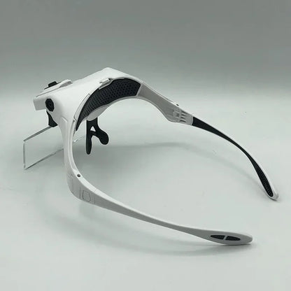 Magnifying Glass with LED Light for Jewelers, Instrument for Repairing Glasses or Optical Lenses, or Watches and Jewelry, Wearable on the Head