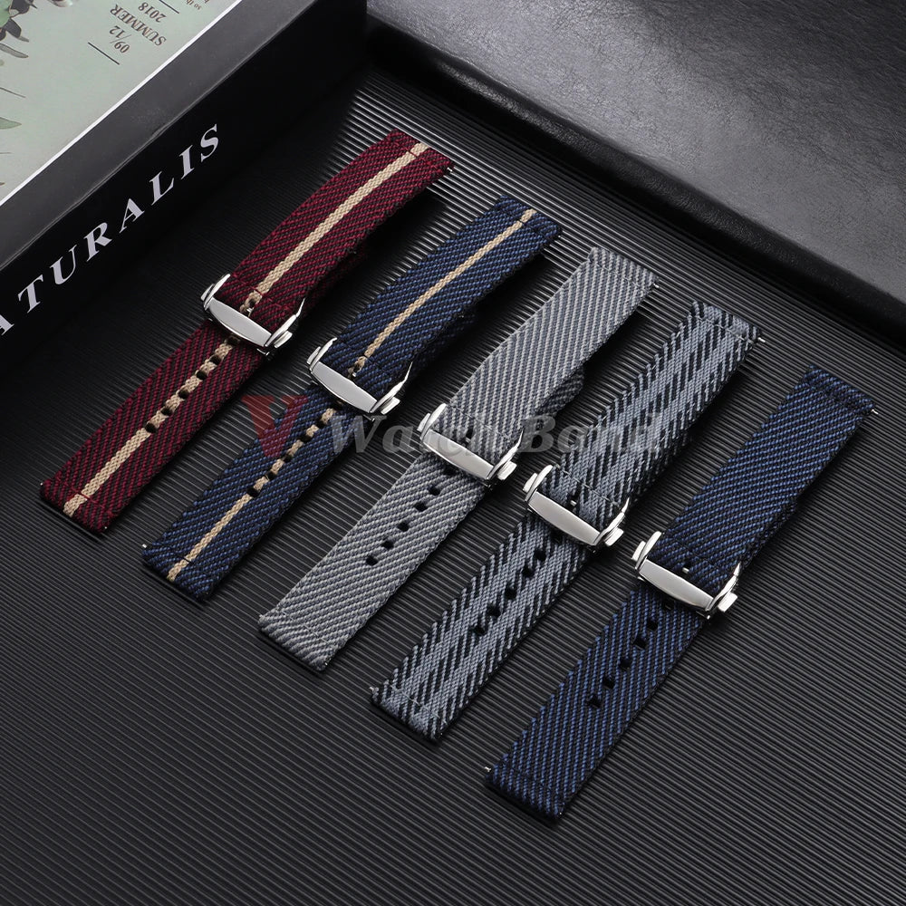 Cinturino per orologio in Nylon da 20 mm, sportivo, per Rolex, Tissot, Tudor, Seiko, cinturino di ricambio, Bracciali morbidi