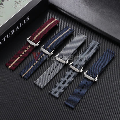 Cinturino per orologio in Nylon da 20 mm, sportivo, per Rolex, Tissot, Tudor, Seiko, cinturino di ricambio, Bracciali morbidi