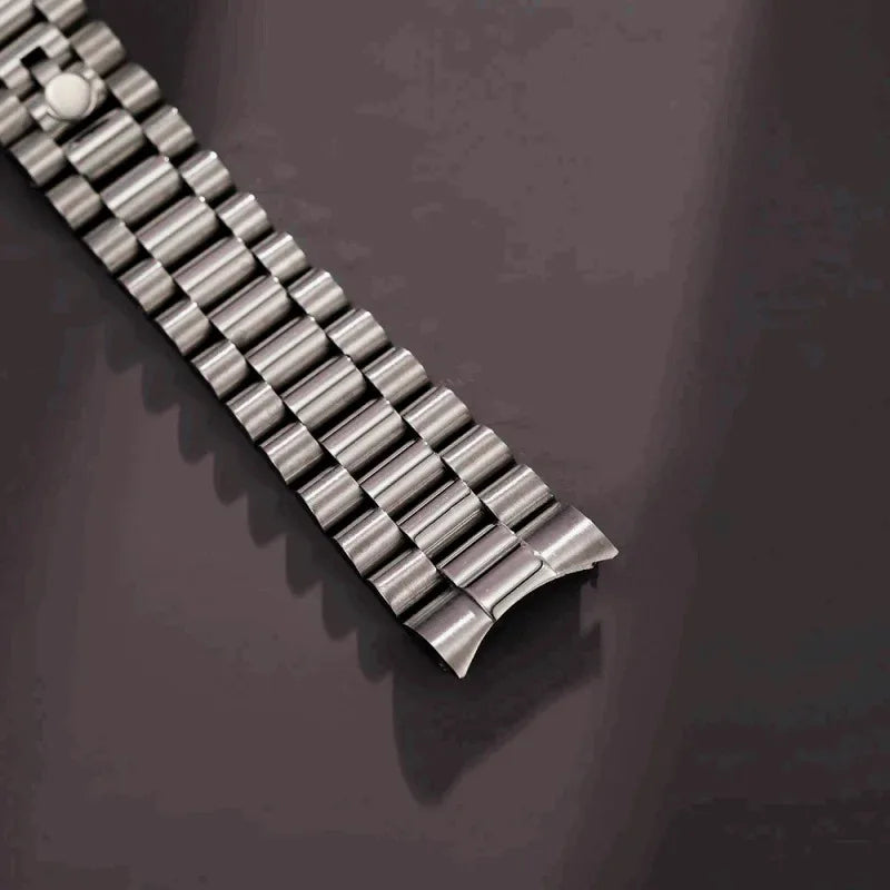 Bracelet de montre 20mm, extrémité incurvée, adapté au bracelet de montre Rolex en acier inoxydable 316L, président en acier inoxydable massif