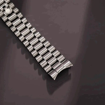 Bracelet de montre 20mm, extrémité incurvée, adapté au bracelet de montre Rolex en acier inoxydable 316L, président en acier inoxydable massif