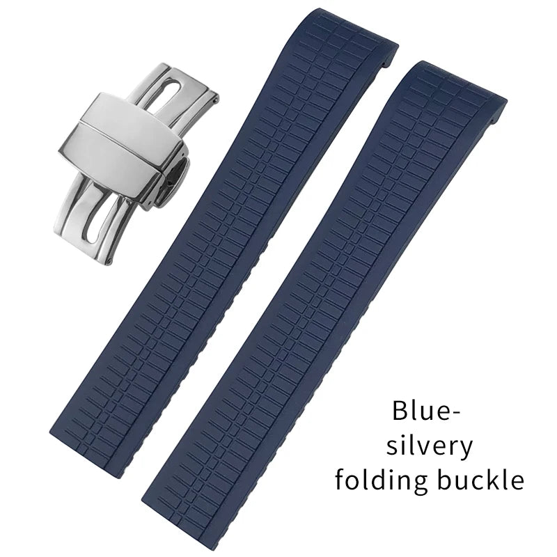 Cinturino per orologio in gomma con perni in acciaio da 21 mm, per Patek Philippe Aquanaut 5164 5167, cinturino per orologio in silicone morbido e colorato, braccialetti impermeabili