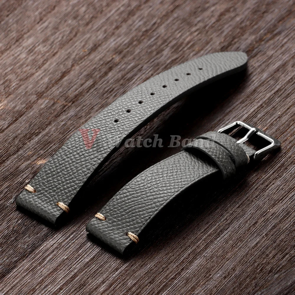 حزام ساعة من جلد "إبسوم" الطبيعي بالكامل للرجال طراز Armani AR11105 1979 2501، حزام عالمي بمقاسات 18 مم 19 مم 20 مم 22 مم، إكسسوارات معصم