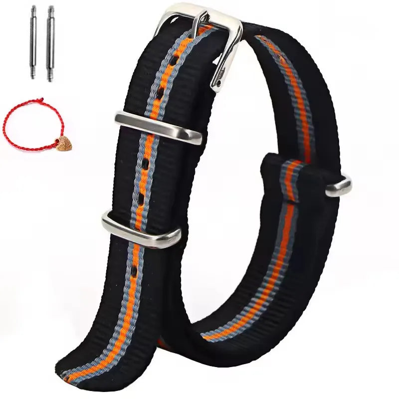 1 pz cinturino in nylon 16mm 18mm 20mm 22mm cinturino di ricambio per orologio sportivo militare in nylon spedizione gratuita