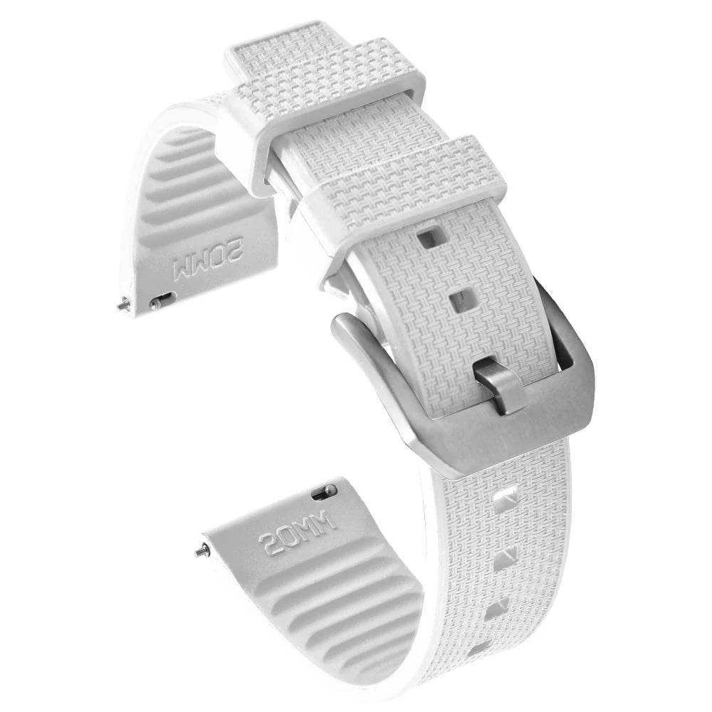 Cinturino per orologio in gomma FKM vulcanizzata di alta qualità, 20mm 22mm, a sgancio rapido, per uomo, sport, immersioni, accessori per cintura
