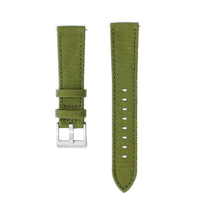 20mm 22mm Quick Release Canvas Watch Strap - Black Khaki