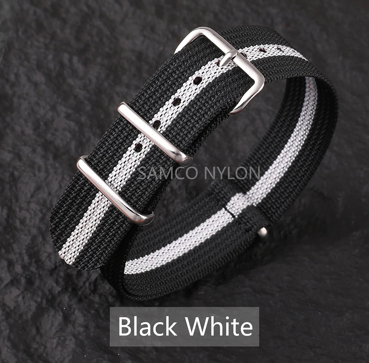 Bracelet de montre en Nylon nervuré 20mm 22mm bracelets de montre confortables boucle militaire lavable Blet pour hommes bracelets de montre