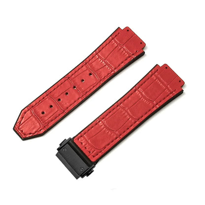 For Hublot BIGBANG Classic Fusion Leather Silicone Rubber Suede Watch Strap Dedicated Interface Lug System Band 26*19mm Bracelet