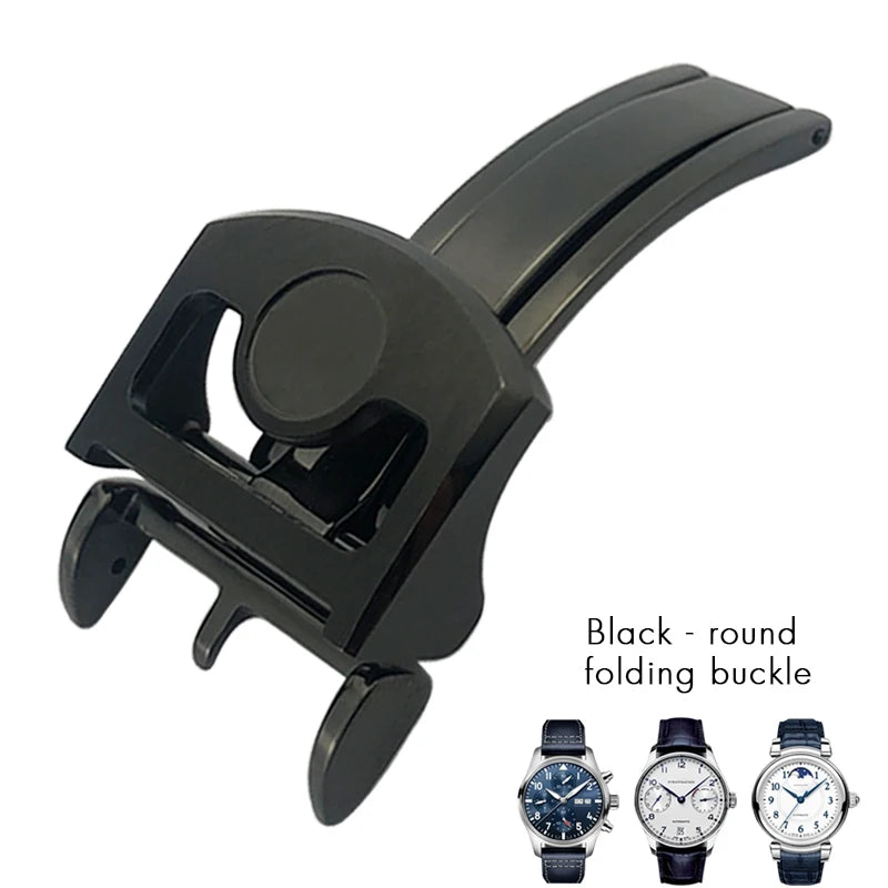 Fibbia deployante per orologio in acciaio inossidabile 316L, 18mm 20mm, adatta per IWC Big Pilot Spitfire, cinturino in pelle, chiusura deployante, strumenti gratuiti